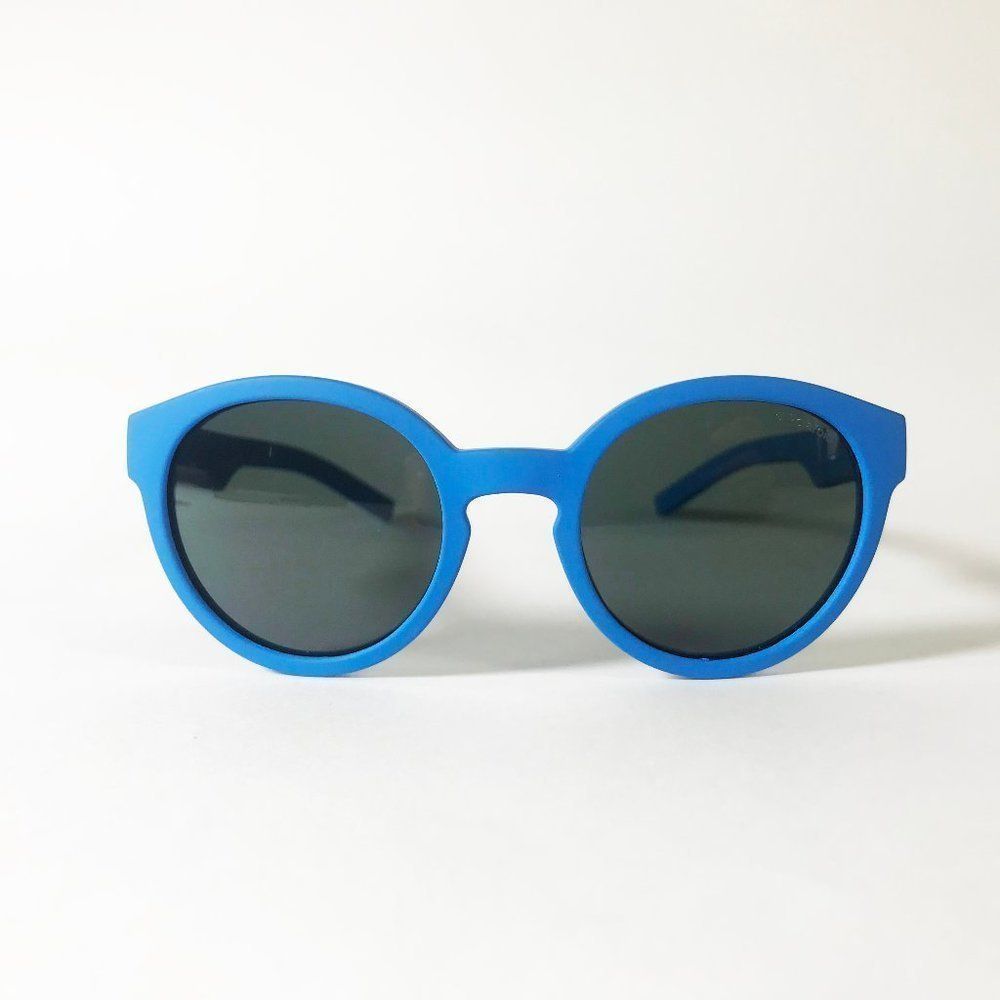 Polaroid Blue Rubberized Round Child Sunglasses